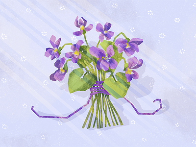 Wood violet bouquet flower gift illustration nature plant sweet violet violet wood violet