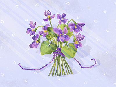 Wood violet bouquet flower gift illustration nature plant sweet violet violet wood violet