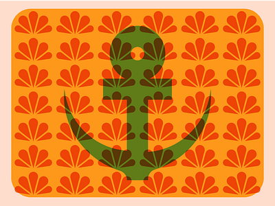 anchor art badge branding color design illustration logo logo design minimal sea