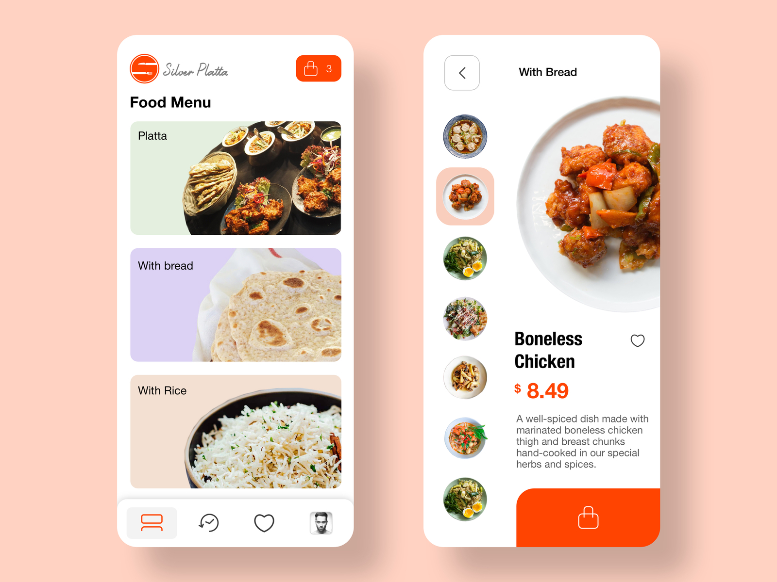 indian food App by Alireza Hajialiasghar on Dribbble