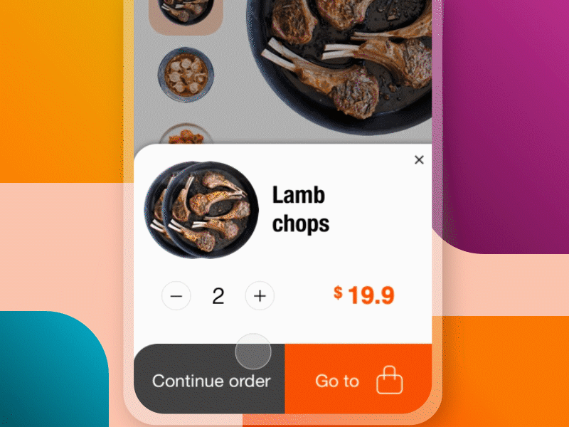 Cart & Address Food App Animation