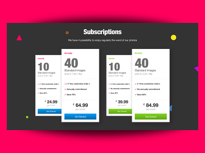 Subcription Plans data illustraion image plans price pricing pricing page stock subscription subscriptions ui ui ux design ui design uiux website