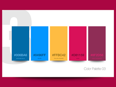Color palette 03 azure blue brand brand design brand identity branding branding design color color palette color palettes color pallet color pallete colors ruby yellow