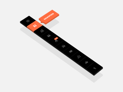 Navigation Bar dashboard flat grid icon navigation redesign ui webdesign