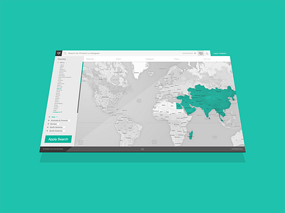 Designeros Advanced Search black clean flat fullscreen green icons map menu overview search ui white