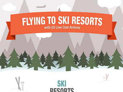 Whichairline - Infographic airline data flat infographic ski snow