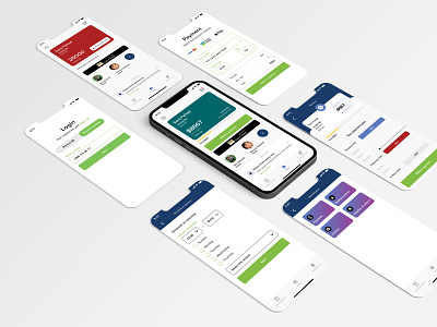 UI/UX design for school app app financial app flat minimalistic mob mobile school app ui ux