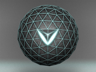 VY 3d dome geodesic icon logo truss