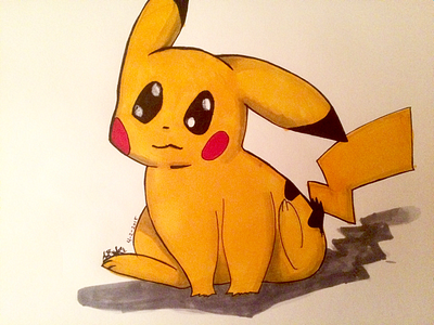 Pikachu cartoon comics copics drawing illustration