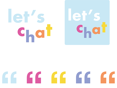 Let's Chat Branding branding design font illustration logo type