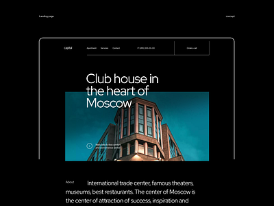 Club House in the heart of Moscow apartments center clubbing comfort design fitness area fitness area minimal minimalist penthouses terraces ui web web design website
