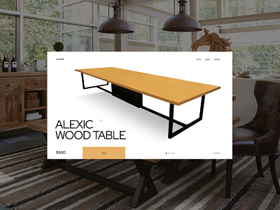 Woodtab concept home minimal shop table ui ux web web design wood