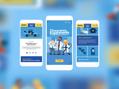 The Insurance Experiments - Mobile & Web Design