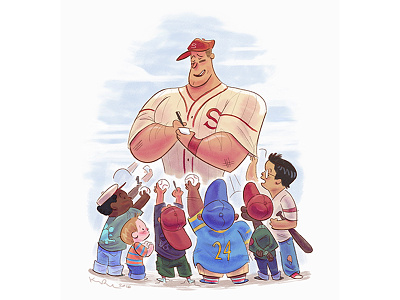 Admire animation artist baseball cartoon character design digital art drawthis illustration kidlit scbwi sports