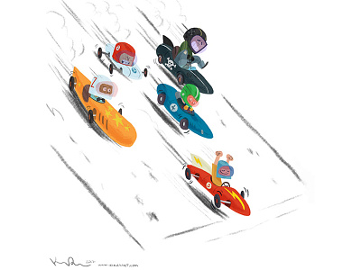 Celebration animation artist cartoon character design digital art drawthis illustration kidlit race scbwi sports