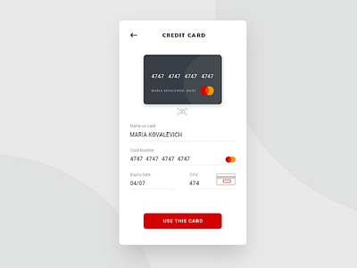 Daily UI #002 A credit card checkout