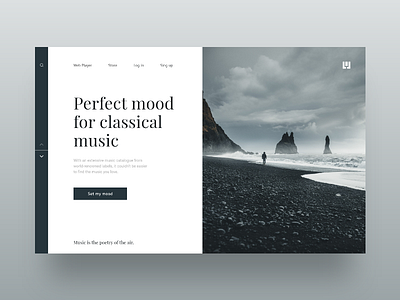 Daily UI #003 Landing Page (above the fold) adobe xd daily ui 003 dailyui dailyui003 landing landing page music app music streaming web
