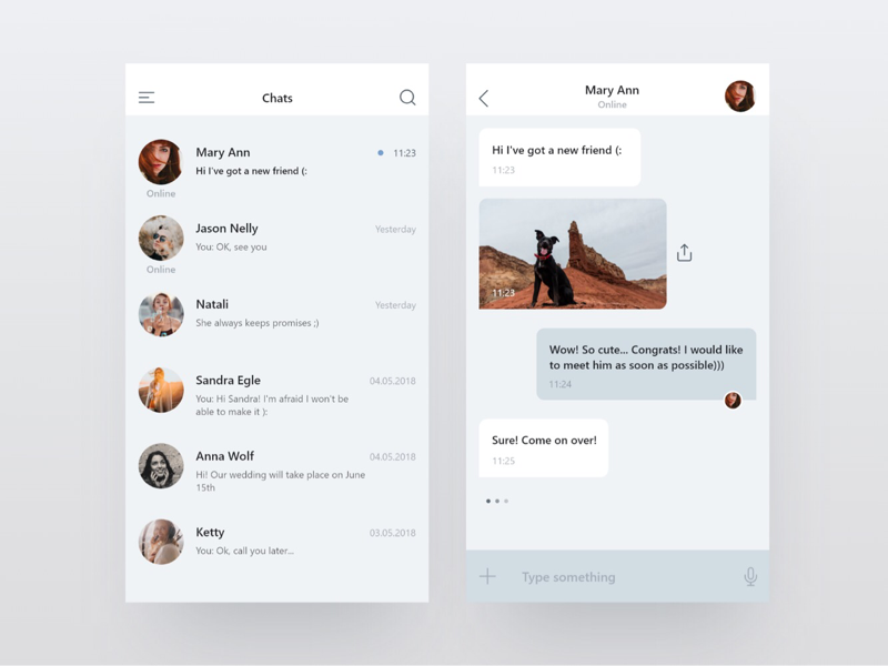 Daily UI #013 Direct Messaging by Maria Kovalevich on Dribbble