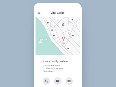 Daily UI #029 Map adobexd contact daily ui day 029 dailyui iphone map mobile web