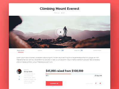 Daily UI #032 Crowdfunding campaign