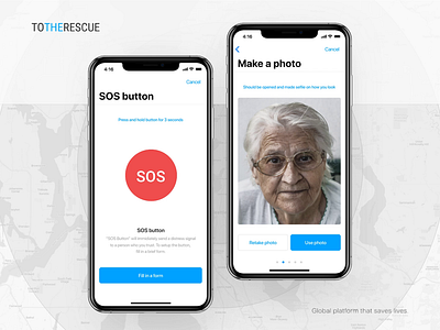 SOS Button — for emergency situations 🚨 app design iphone x mobile ui ux webdesign
