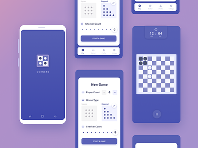 Unity Game Project android app blue checkers game ui mobile mobile game unity violet