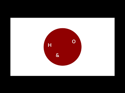 H&O — Japanese flag branding design identity instagram logo typography