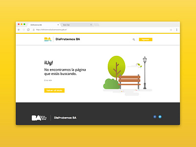 "Disfrutemos BA" - Error 404 404 design diseño encontrado experiencia found no not ui usuario ux web