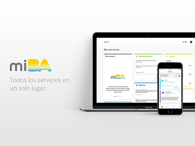"MiBA" - Web & App app buenosaires cards ciudad design diseño home layout servicios ui ux web
