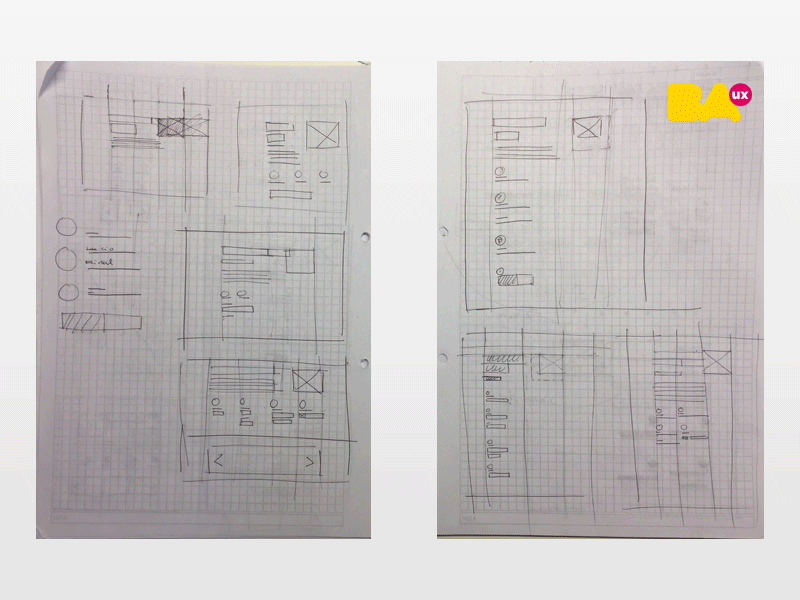 "Bocetos & Prototipos" - BAUX baux boceto design dibujar diseño ideas proccess prototipos prototype sketch ui ux