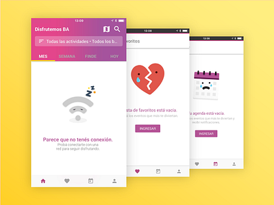 "Empty State" - DisfrutemosBA app bastarp character design empty state engagement ilustration ios mobile ui ux wifi