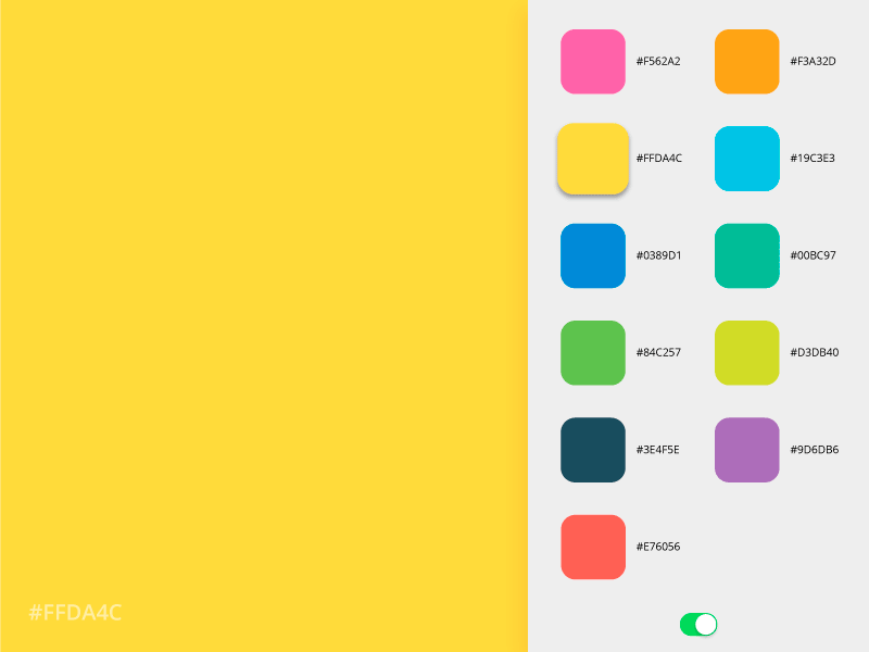 "Paleta de colores 2" - Bastrap animation bastrap colours css diseño hex palette switch ui ux visual