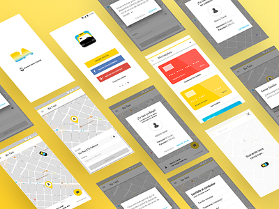 "Flujo"-BATaxi android app bastrap booking diseño flow map screens taxi travel ui ux