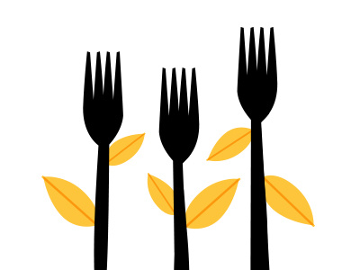 Organic Forks food fork leaves organic utensil