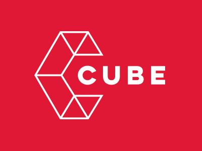 Cube 3d detroit dimensional geometric identity logo music orchestra red symphony venue