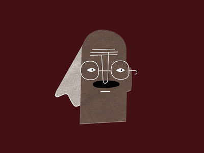 Wilson character character design face glasses mustache portrait wrinkles