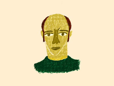 Avocado Man avocado avocado man crayon green headshot layering man portrait procreate texture