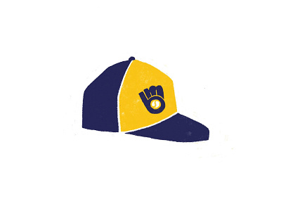 Brewers baseball baseball hat glove hat illustration milwaukee milwaukee brewers mlb sports throwback wisconsin