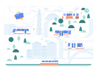 One app to multi transportation city digital illustration iconography illustration pictogram porto product design product illustration transport transportation transportation app