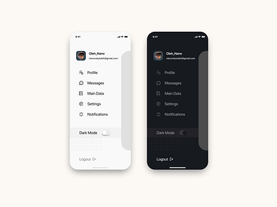 Side Bar Menu app app design bar burger menu dark mode dark theme menu bar sidebar sidebar menu