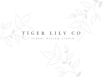 Tiger Lily Co | Floral Design Studio Logo design floral graphic design illustration logo pattern
