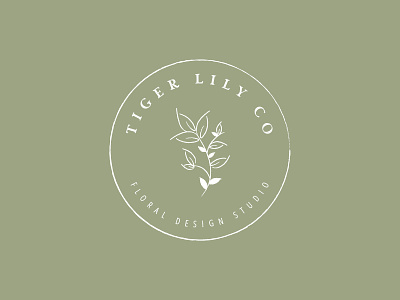 Tiger Lily Co | Floral Design Studio Final Logo design floral graphic design illustration logo pattern