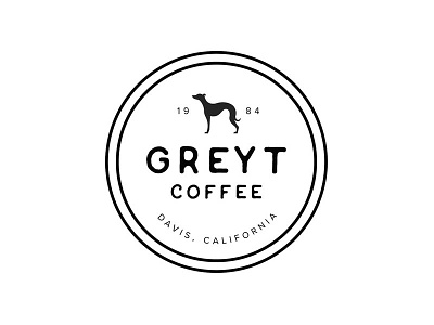 Greyt Coffee | Final Logo badge branding california coaster coffee coffee shop color palette davis design greyhound typography