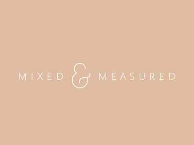Mixed & Measured | Final Logo ampersand blogger design food blog logo sans serif
