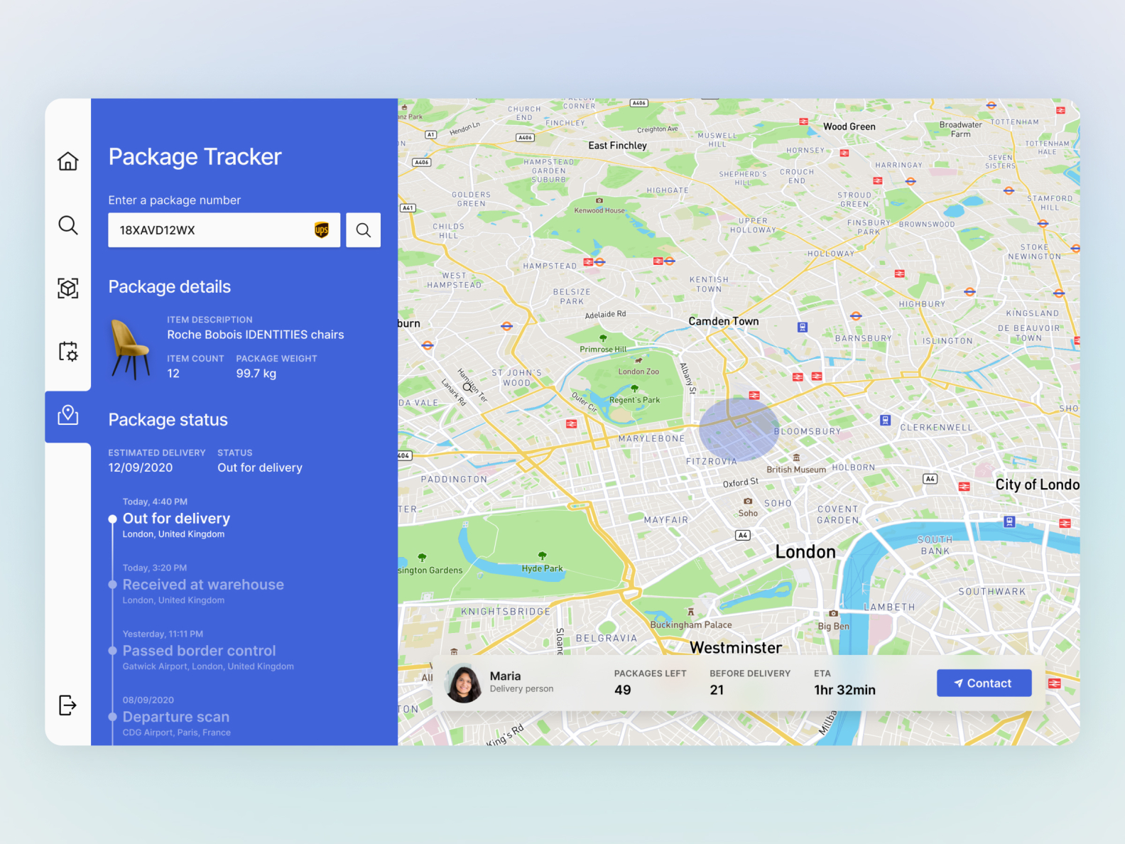 Daily UI 20 — Location Tracker by Valentin Bach on Dribbble