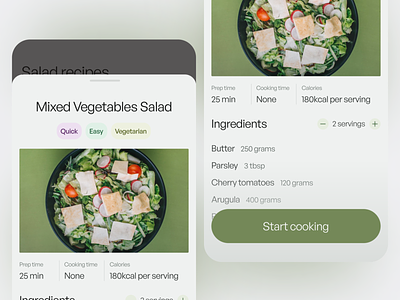Daily UI 040 — Recipe 040 app cooking daily ui dailyui figma ios mobile mobile app recipe ui ux