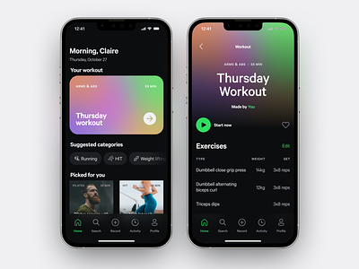 Daily UI 041 — Workout tracker