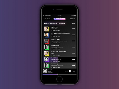 Groundzero Music App mobile music app ui ux