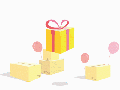 Surprise animation design illustration