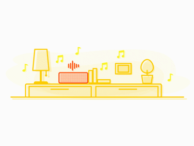 acoustics in smart home animation design illustration